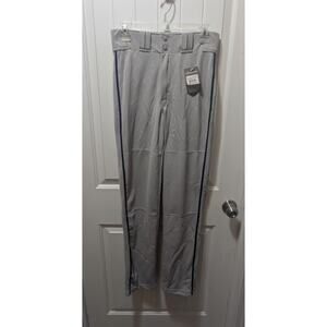 Easton Rival 2, Adult Mens XS Baseball/Softball Gray Navy Blue Piped New!